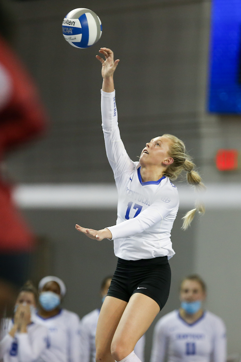 Alli Stumler.

Kentucky sweeps Alabama 3-0.

Photo by Hannah Phillips | UK Athletics