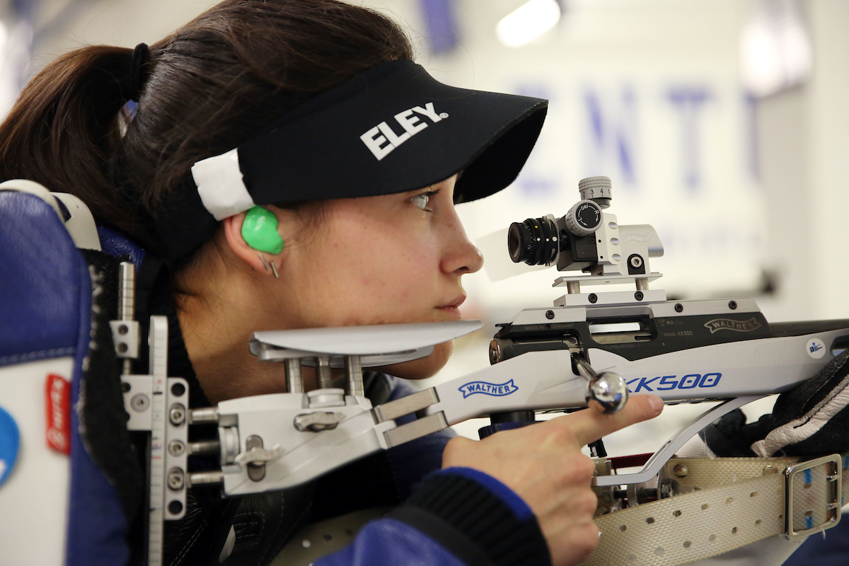 CATHRYN PAPASODORA

Rifle competes against NC State on Friday, November 9, 2018 .

Photo by Britney Howard  | UK Athletics