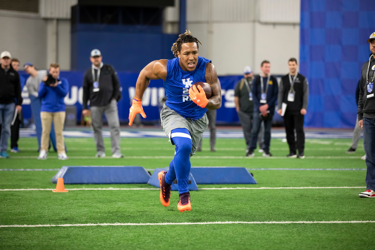Benny Snell Jr.

Pro Day for UK Football.

Photo by Jacob Noger | UK Athletics