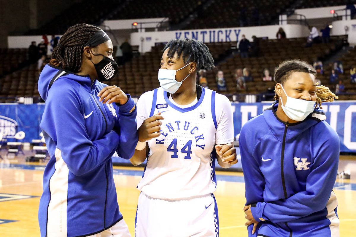 Dreuna Edwards. 

Kentucky beats Worfford 98-37.

Photo by Eddie Justice | UK Athletics