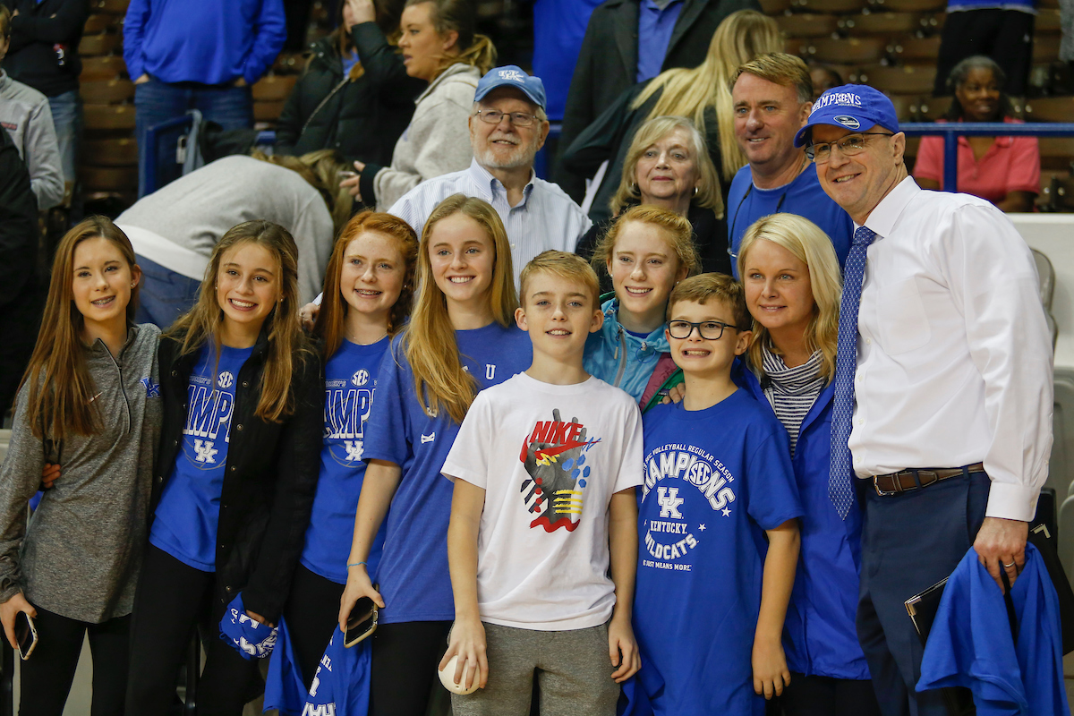 Coach Skinner and fans.

Kentucky beat Ole Miss 3-0.

Photo by Hannah Phillips | UK Athletics
