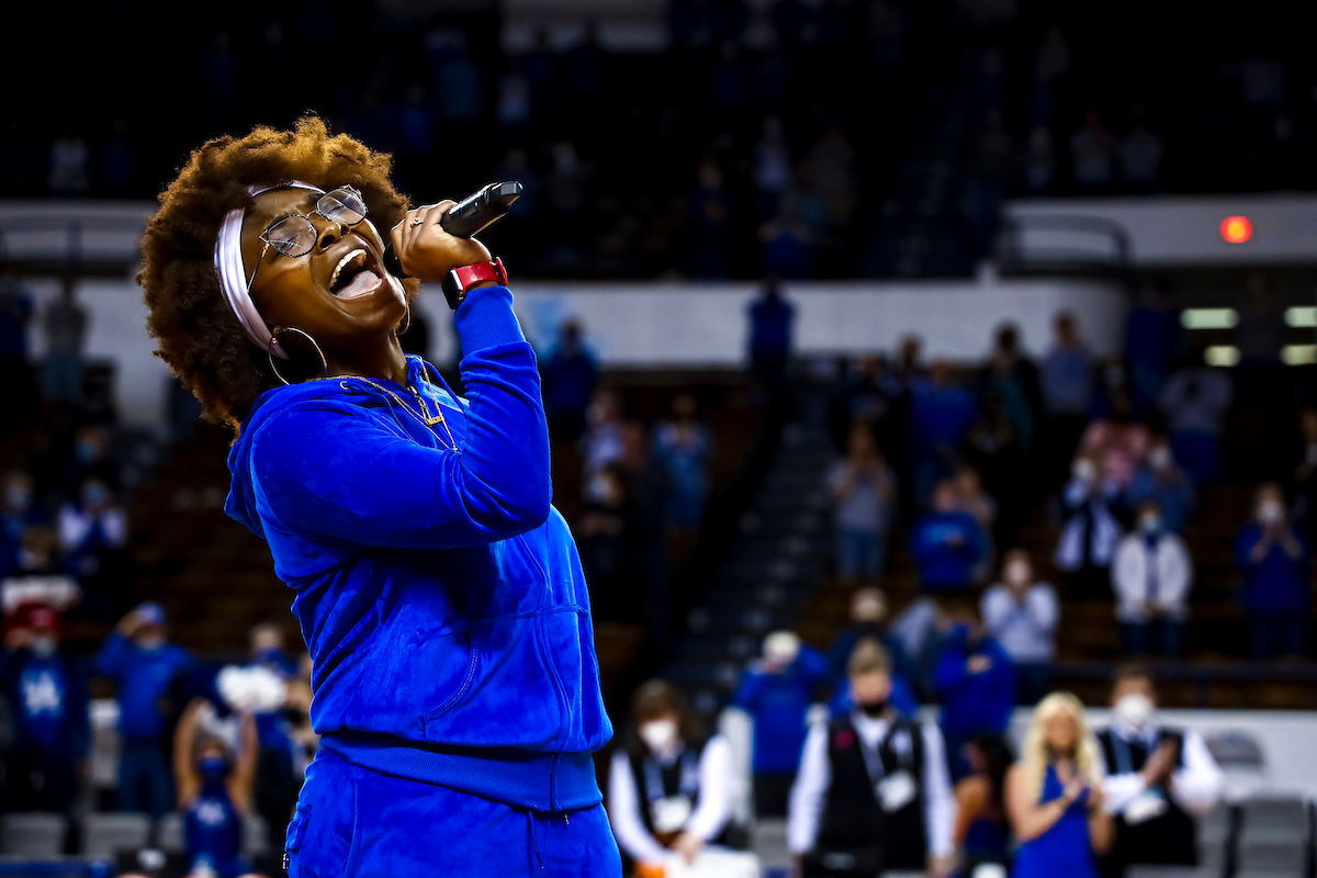 National Anthem.

Kentucky loses to South Carolina 59-50..

Photo by Eddie Justice | UK Athletics