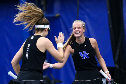 Ellie Eades, Carla Girbau.

Kentucky beats West Virginia 4-3.

Photo by Grace Bradley | UK Athletics