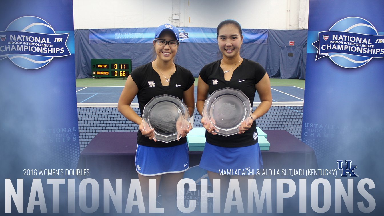 Sutjiadi and Adachi Win Doubles Title at ITA Indoor Championship