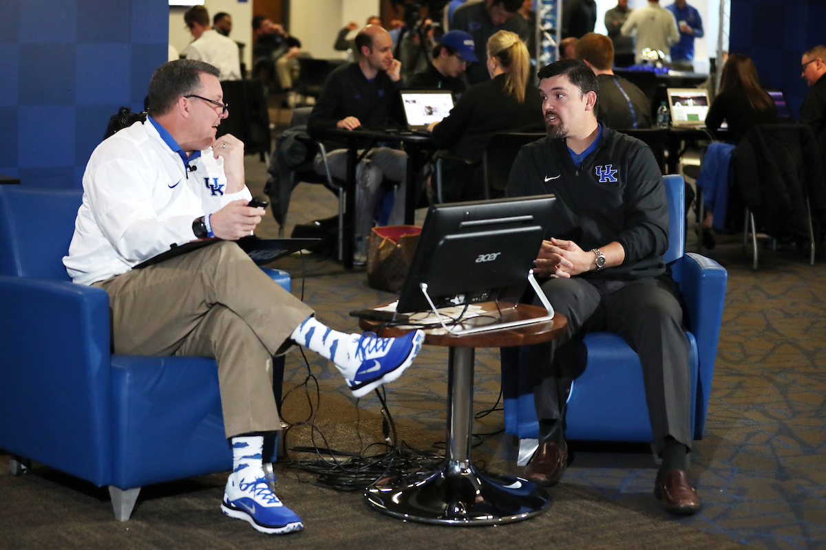 Coach White, Freddie Maggard

Football National Signing Day. 

Photo by Britney Howard  | UK Athletics