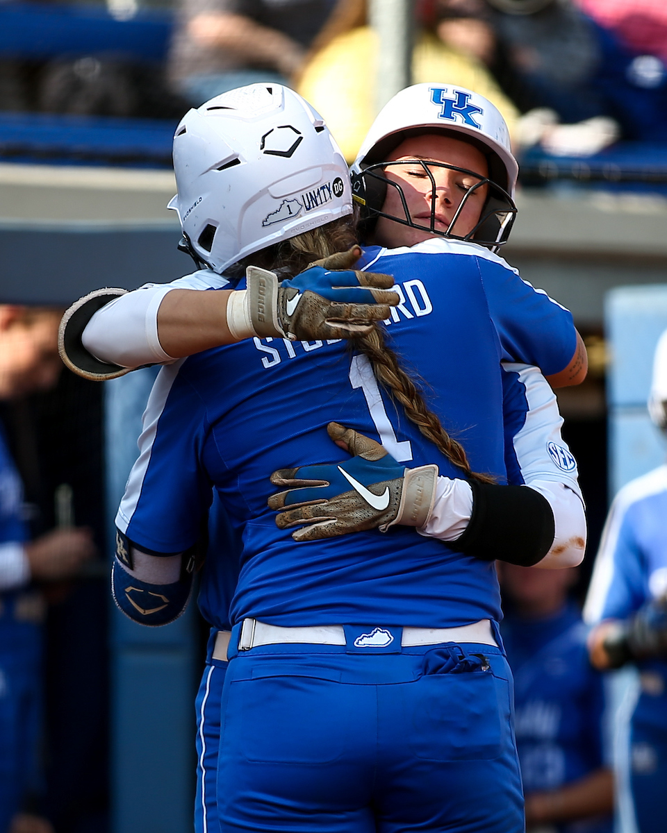 Hug. 

Kentucky loses to LSU 10-4. 

Photo by Eddie Justice | UK Athletics
