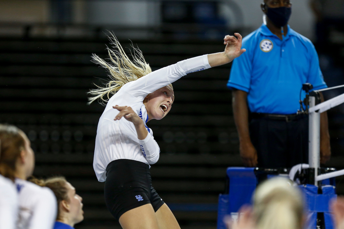 Alli Stumler.

Kentucky loses to Creighton 0 - 3.

Photo by Sarah Caputi | UK Athletics