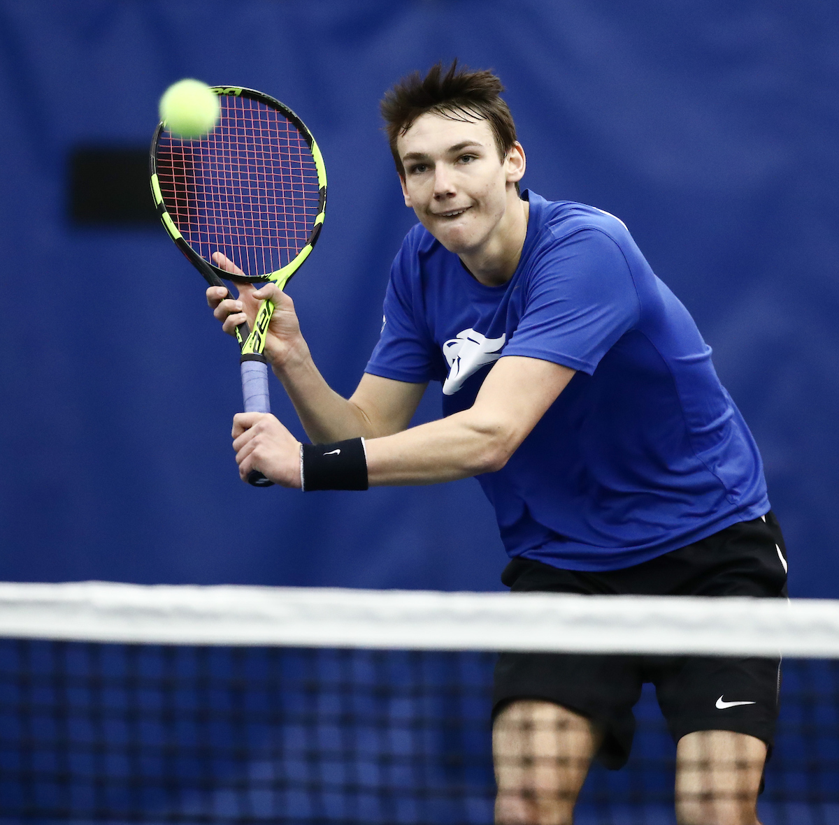 CESAR BOURGOIS.

The University of Kentucky men's tennis team host IUPUI. 


Photo by Elliott Hess | UK Athletics