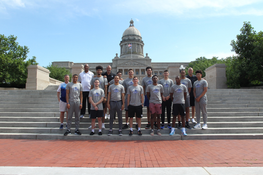 Team.

The men's basketball Big Blue Caravan rides with RJ Corman Railroad Company to Frankfort, Midway, and Lexington, Kentucky on Sunday, June 24th, 2018.

Photo by Quinlan Ulysses Foster I UK Athletics