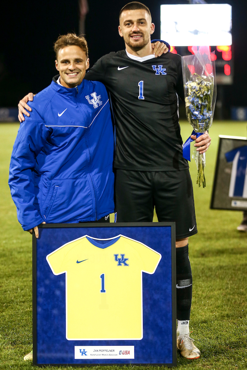Jan Hoffelner, Nick Gutmann.

Kentucky MSOC Recognizes 14 Seniors.

Photo by Grace Bradley | UK Athletics