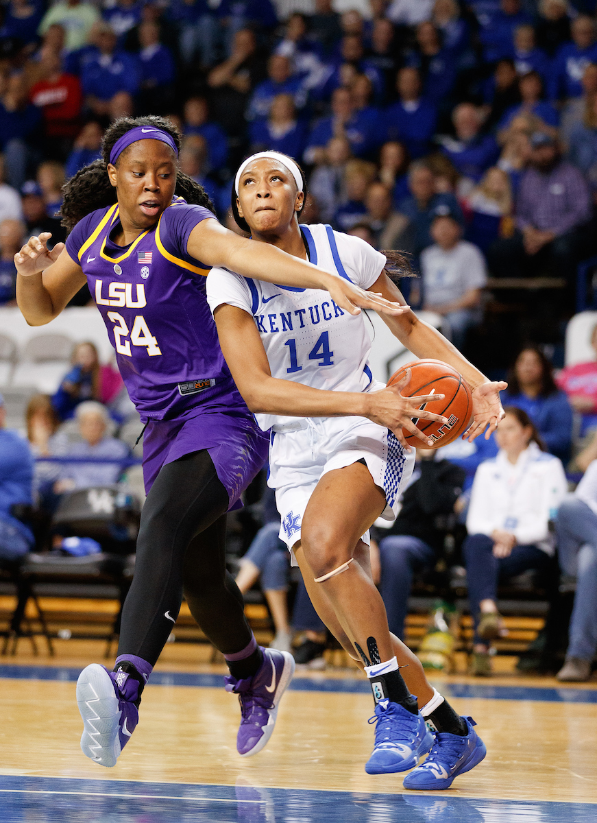 TATYANA WYATT.


The UK women?s basketball team beat LSU on senior day on Sunday, February 24, 2019.

Photo by Elliott Hess | UK Athletics
