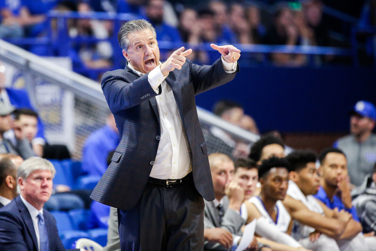 Coach Calipari

UK beats VMI 92-82 at Rupp Arena.

Photo by Isaac Janssen | UK Athletics