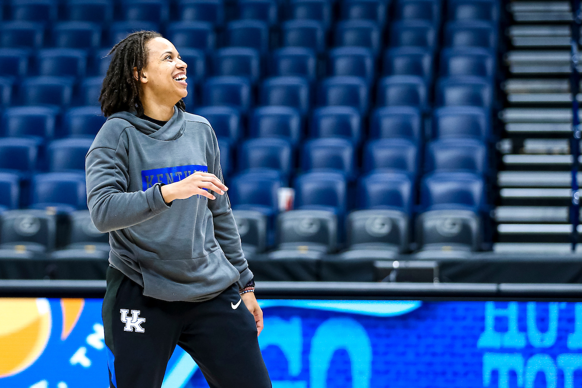 Amber Smith.

Kentucky shootaround day one for the SEC Tournament.

Photo by Eddie Justice | UK Athletics