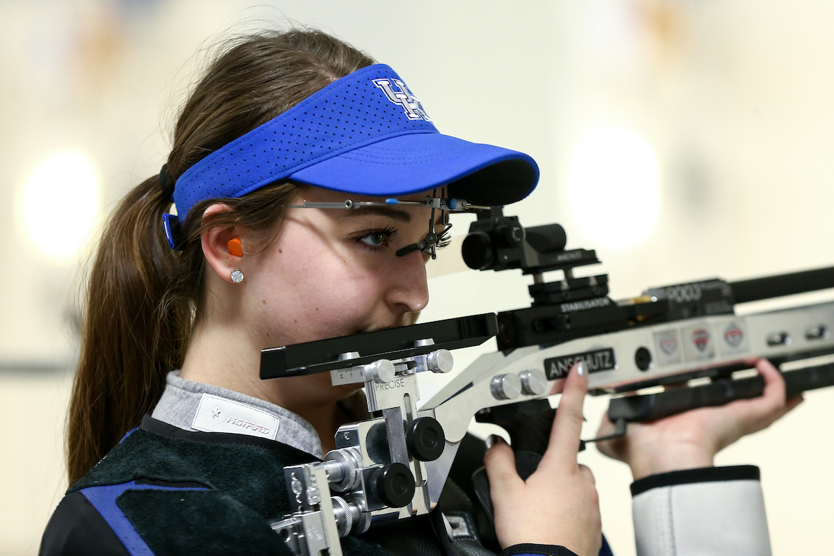 Emmie Sellers. 

Kentucky vs Morehead State rifle.

Photo by Eddie Justice | UK Athletics