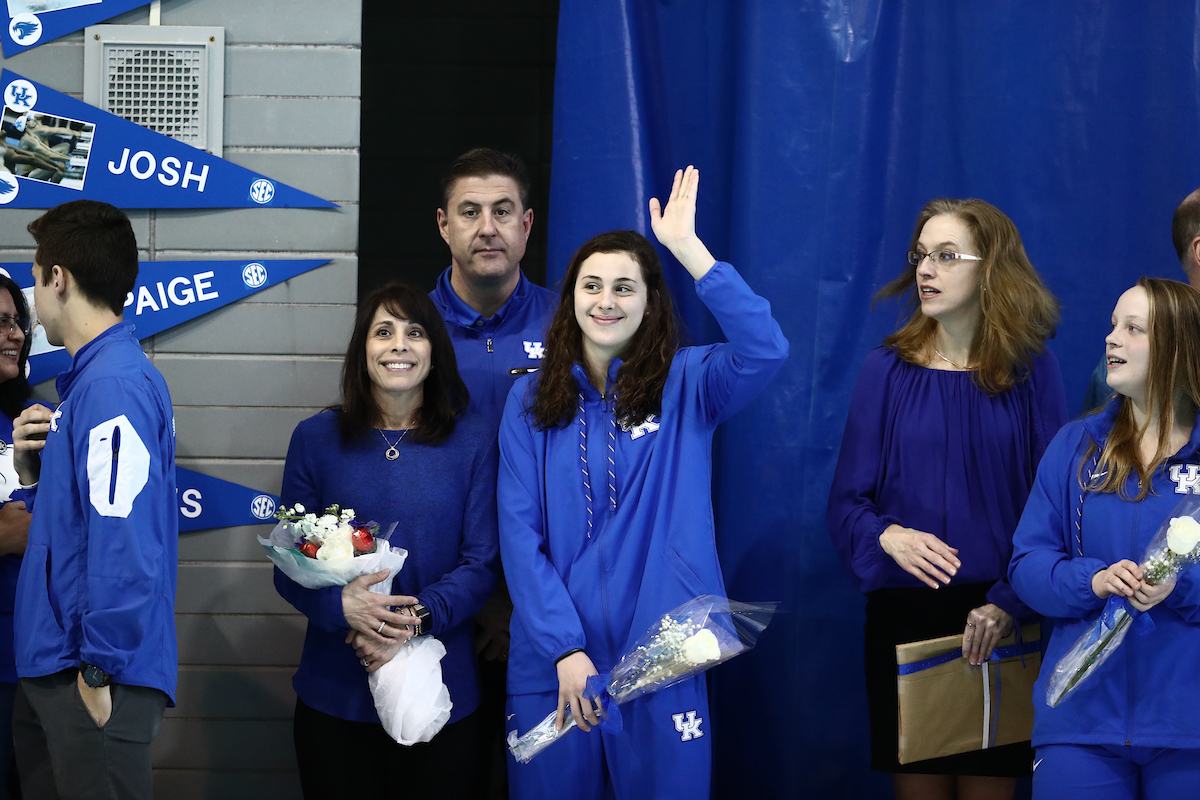 The UK men's and women's swim and drive teams beat Louisville on Senior Day at the Lancaster Aquatic Center on Saturday, January 26, 2019.

Photo by Elliott Hess | UK Athletics
