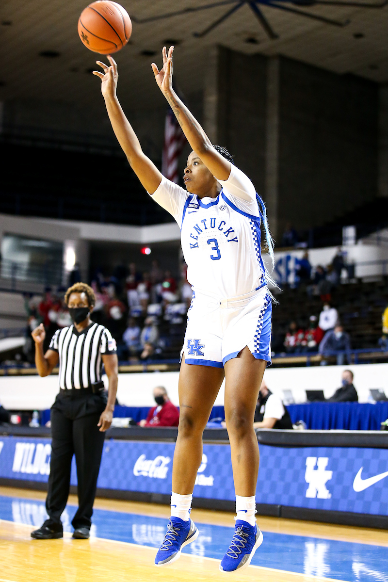 Keke McKinney. 

Kentucky beats Worfford 98-37.

Photo by Eddie Justice | UK Athletics