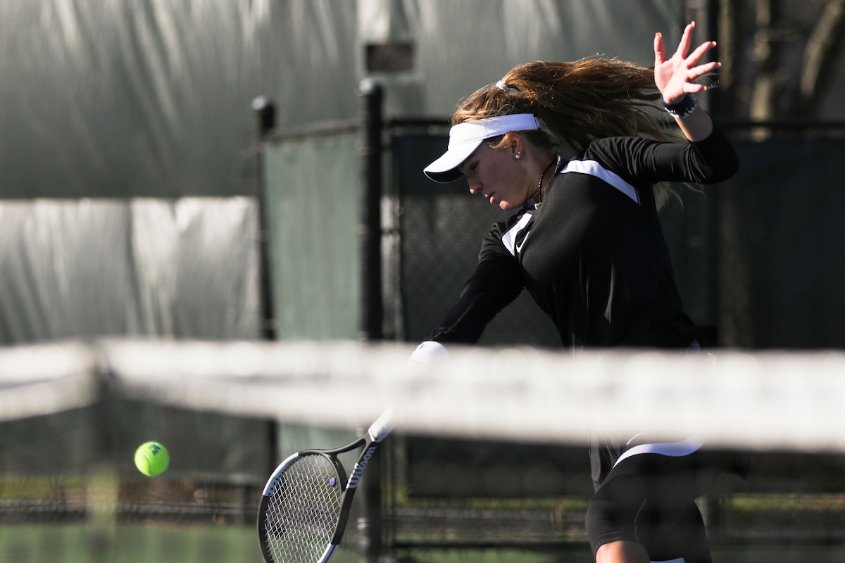 Akvile Parazinskaite. 

Kentucky defeated Florida 4-3 on Friday, March 22nd.

Photo by Eddie Justice | UK Athletics