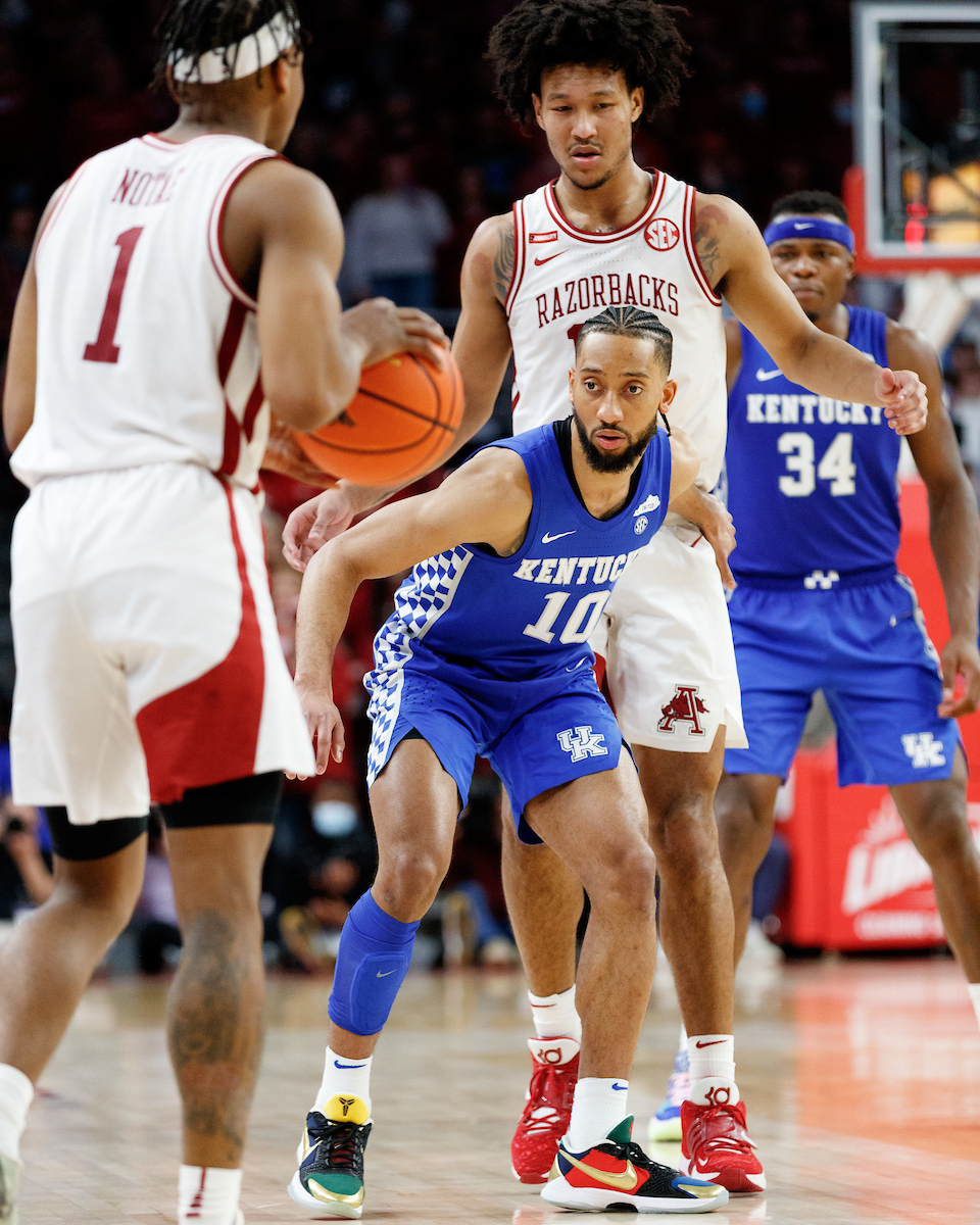 Davion Mintz.

Kentucky falls to Arkansas, 75-73.

Photo by Elliott Hess | UK Athletics