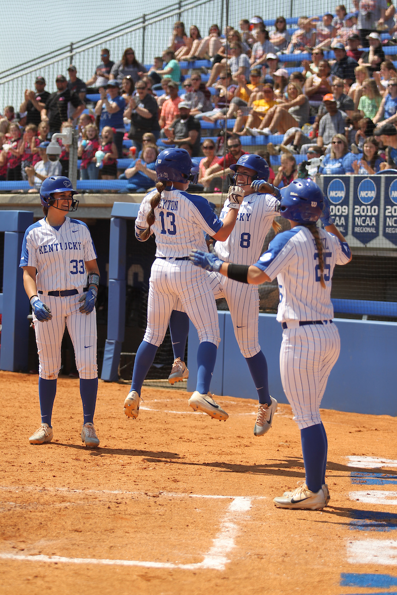 Erin Rethlake. Alex Martens. Brooklin Hinz. Mallory Peyton.

The University of Kentucky softball team during Game 1 against South Carolina for Senior Day on Sunday, May 6th, 2018 at John Cropp Stadium in Lexington, Ky.

Photo by Quinn Foster I UK Athletics