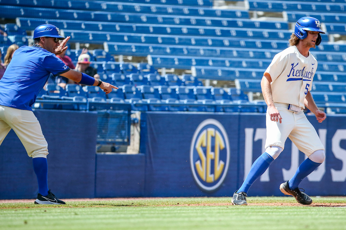 Coach Nick Mingione. Adam Fogel.

Kentucky beats Vanderbilt 10-2.

Photo by Sarah Caputi | UK Athletics