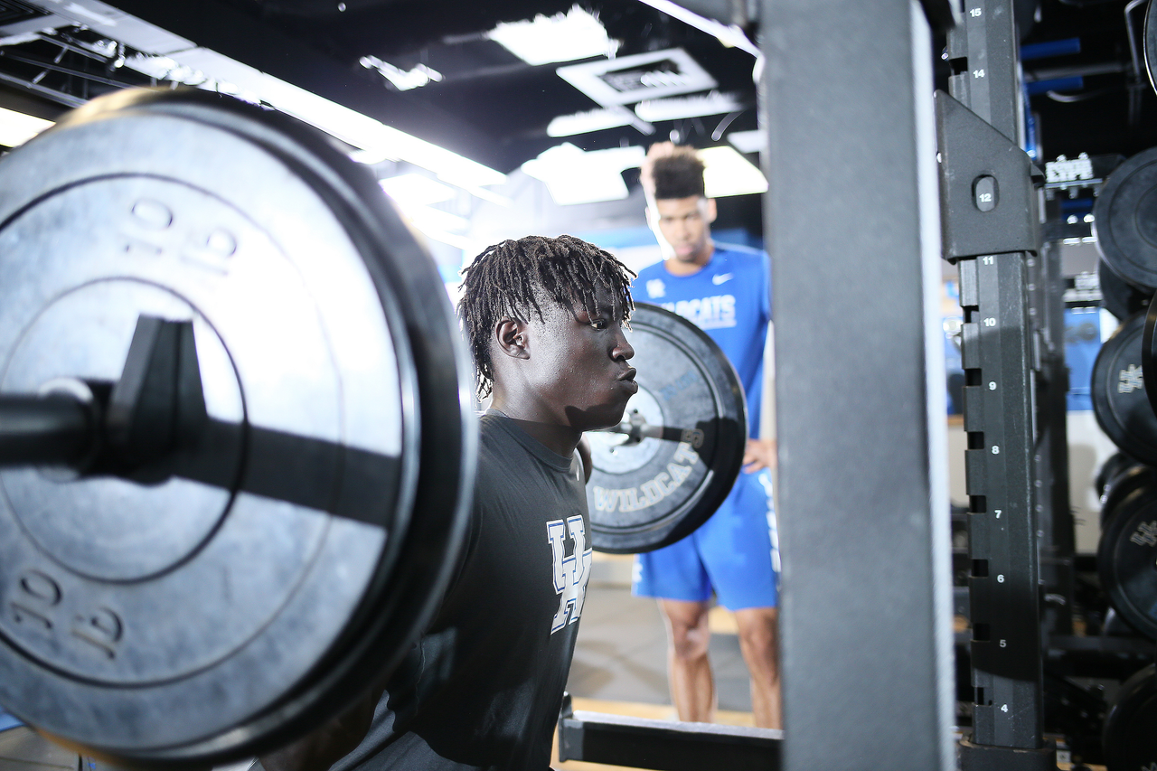 UK men's basketball weight room. Sand box. July 20, 2017.

Photo by Chet White | UK Athletics