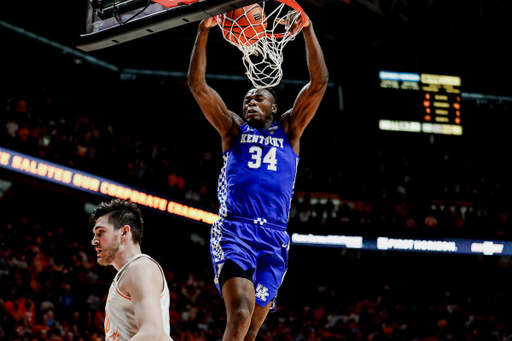 Oscar Tshiebwe. Kentucky loses to Tennessee 76-63.Photos by Chet White | UK Athletics