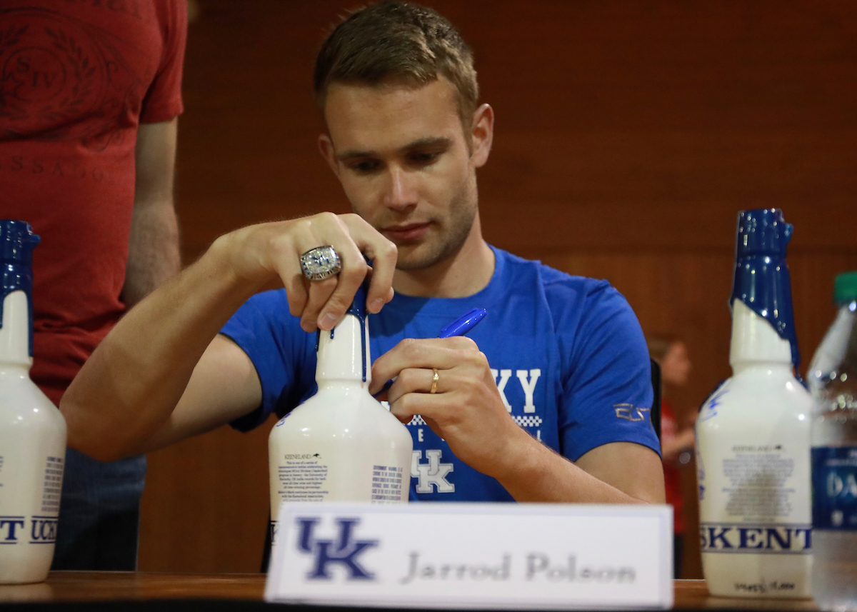 Jarrod Polson.

Members of the 2012 national championship team at the 2019 Maker's Mark Bottle signing event.

Photo by Noah J. Richter | UK Athletics