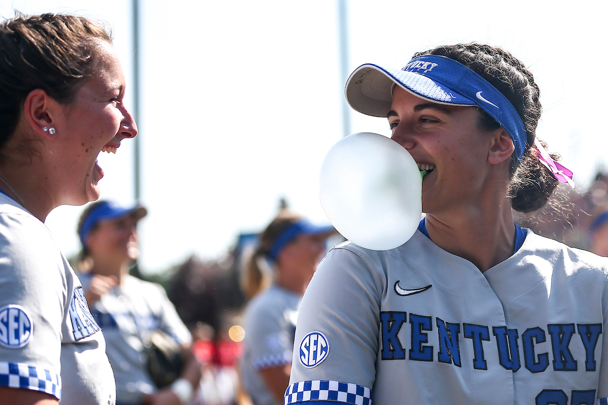 Sloan Gayan, Alexia Lacatena.

Kentucky defeats Miami of Ohio 15-1.

Photo by Grace Bradley | UK Athletics