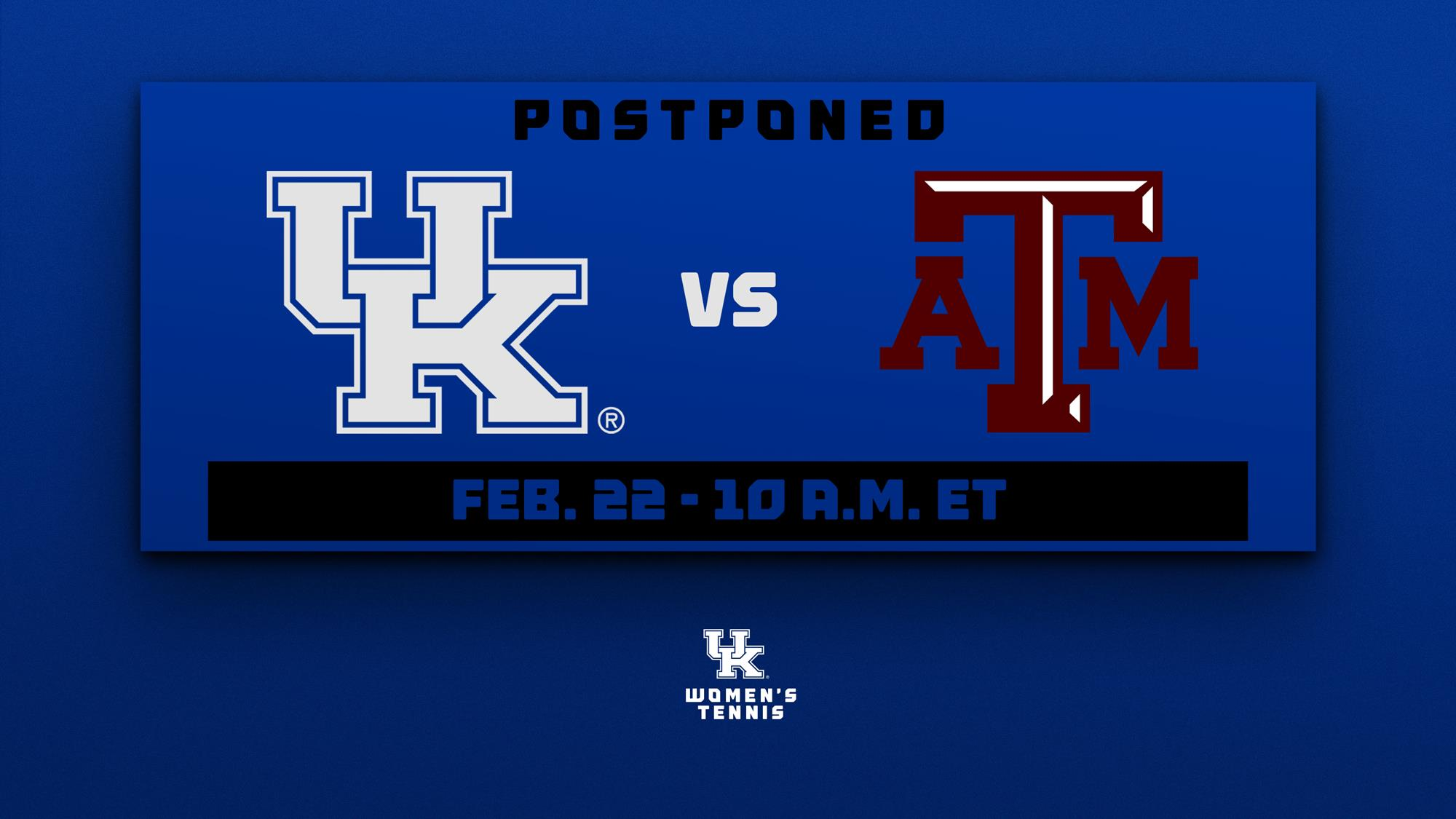 SEC Postpones Weekend Women's Tennis Matches