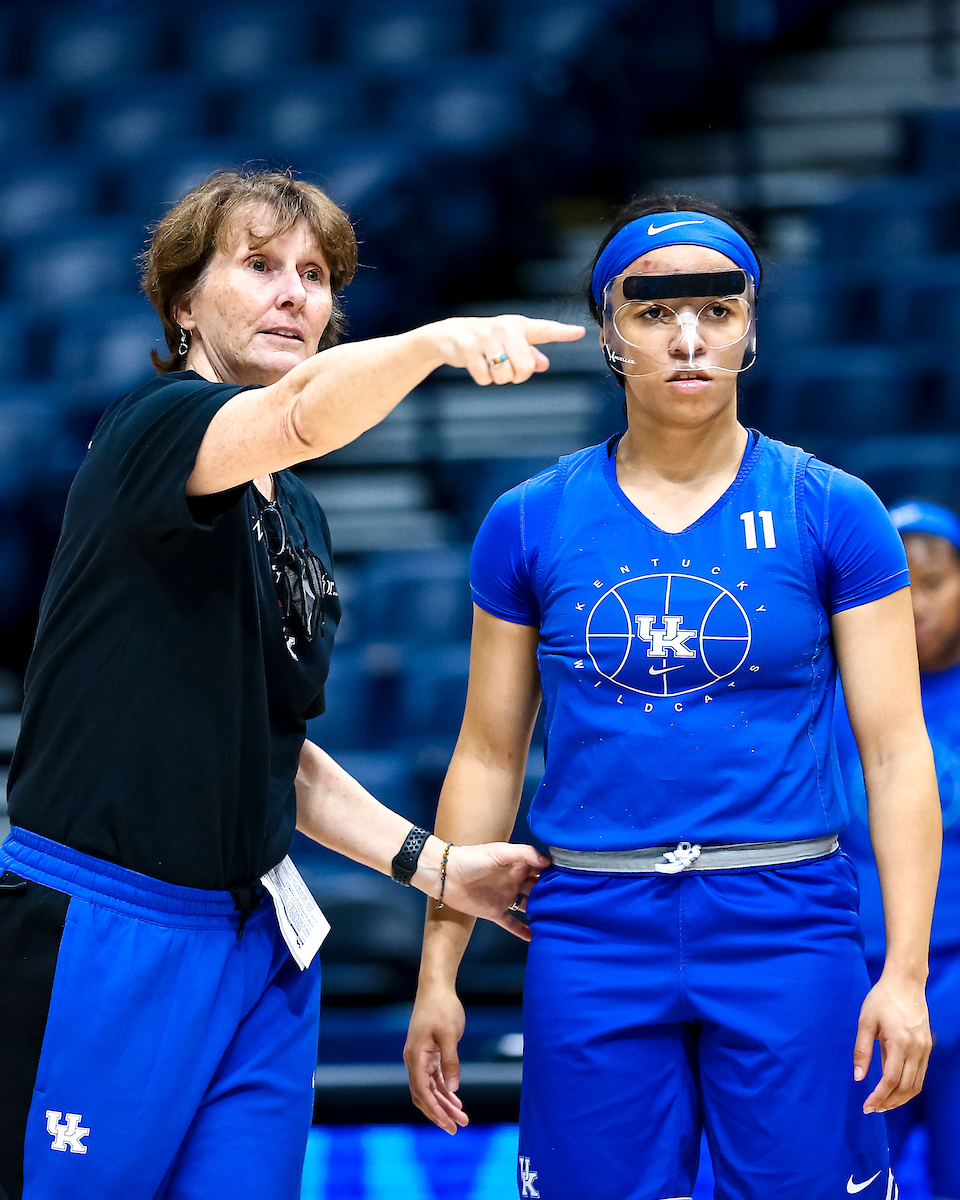 Gail Goestenkors. Jada Walker.

Kentucky shootaround day one for the SEC Tournament.

Photo by Eddie Justice | UK Athletics