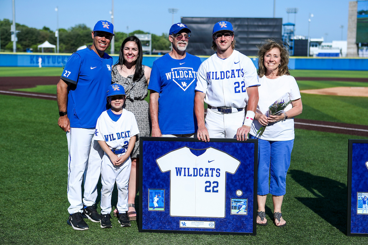 Coach Nick Mingione. John Thrasher.

2022 Kentucky Baseball Senior Day.

Photo by Sarah Caputi | UK Athletics