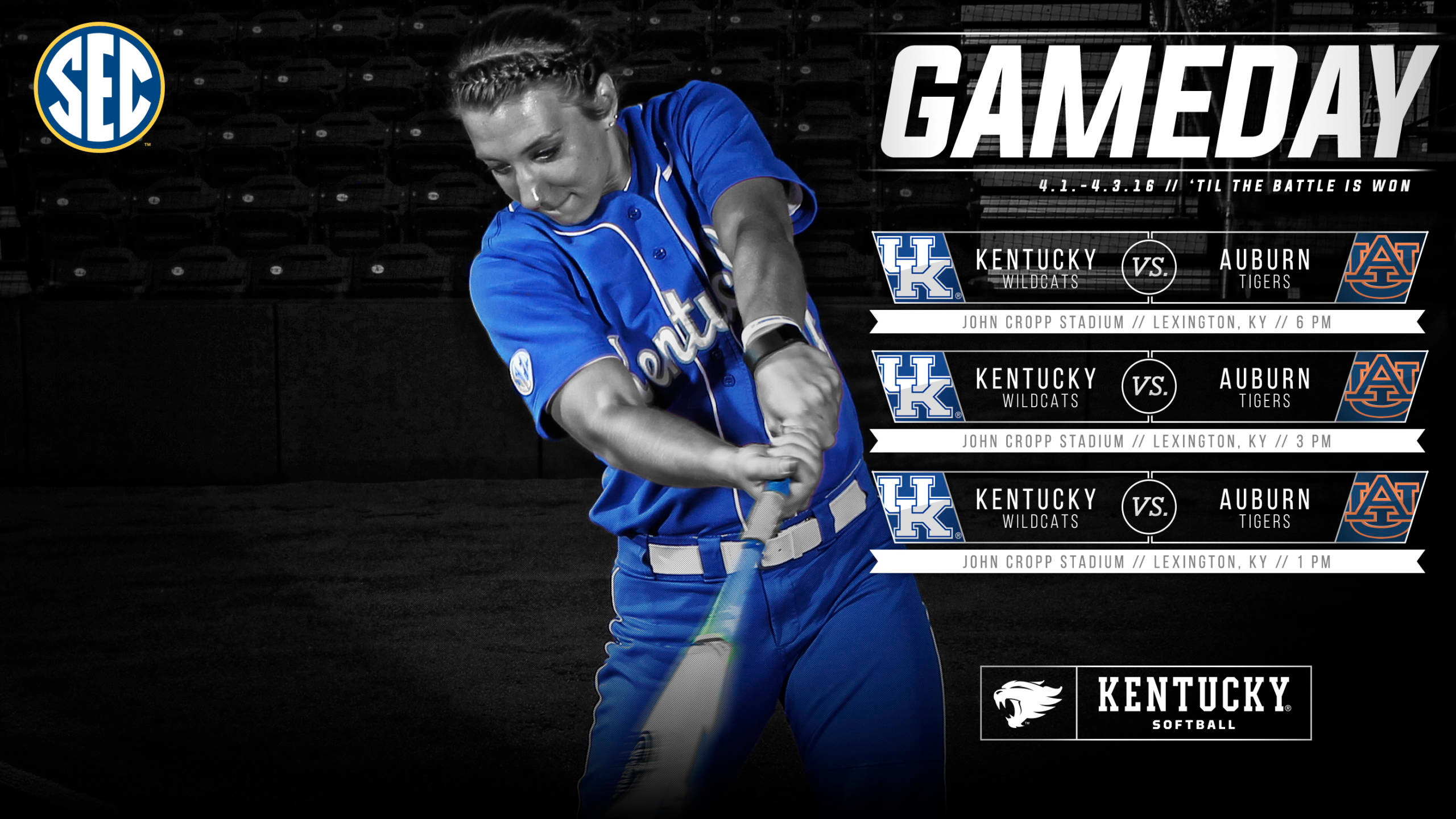 No. 12 Kentucky Hosts No. 3 Auburn at John Cropp Stadium