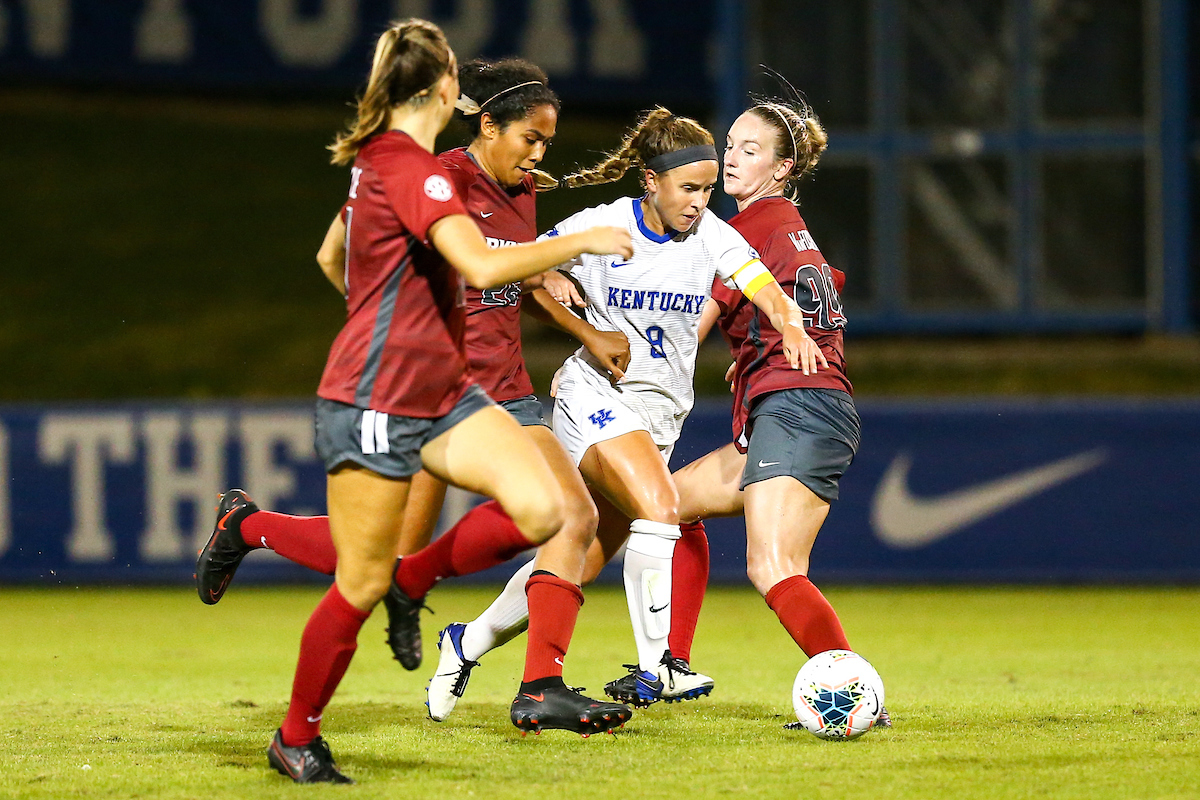 Marissa Bosco. 

Arkansas defeats Kentucky 4-1.

Photo by Eddie Justice | UK Athletics
