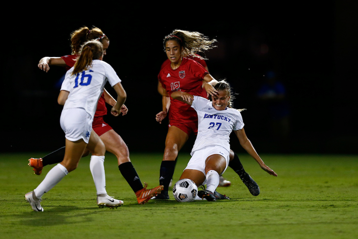 Marie Lynge Olesen. 

Kentucky beats Louisiana Lafayette 5-0. 

Photo By Barry Westerman | UK Athletics
