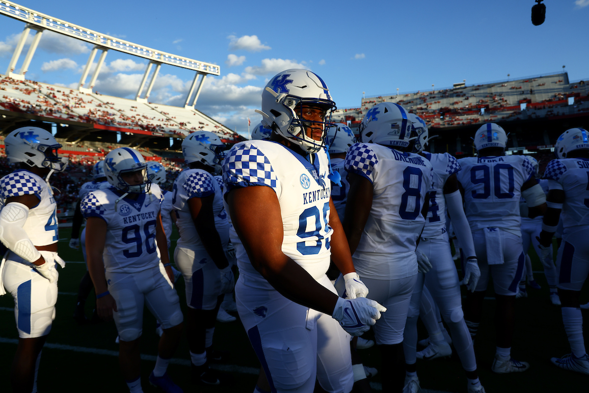 Jamarius Dinkins.

Kentucky beats South Carolina, 16-10.

Photo by Elliott Hess | UK Athletics
