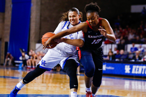 Sabrina Haines.

Kentucky beats Samford 79-49.

Photo by Sarah Caputi | UK Athletics