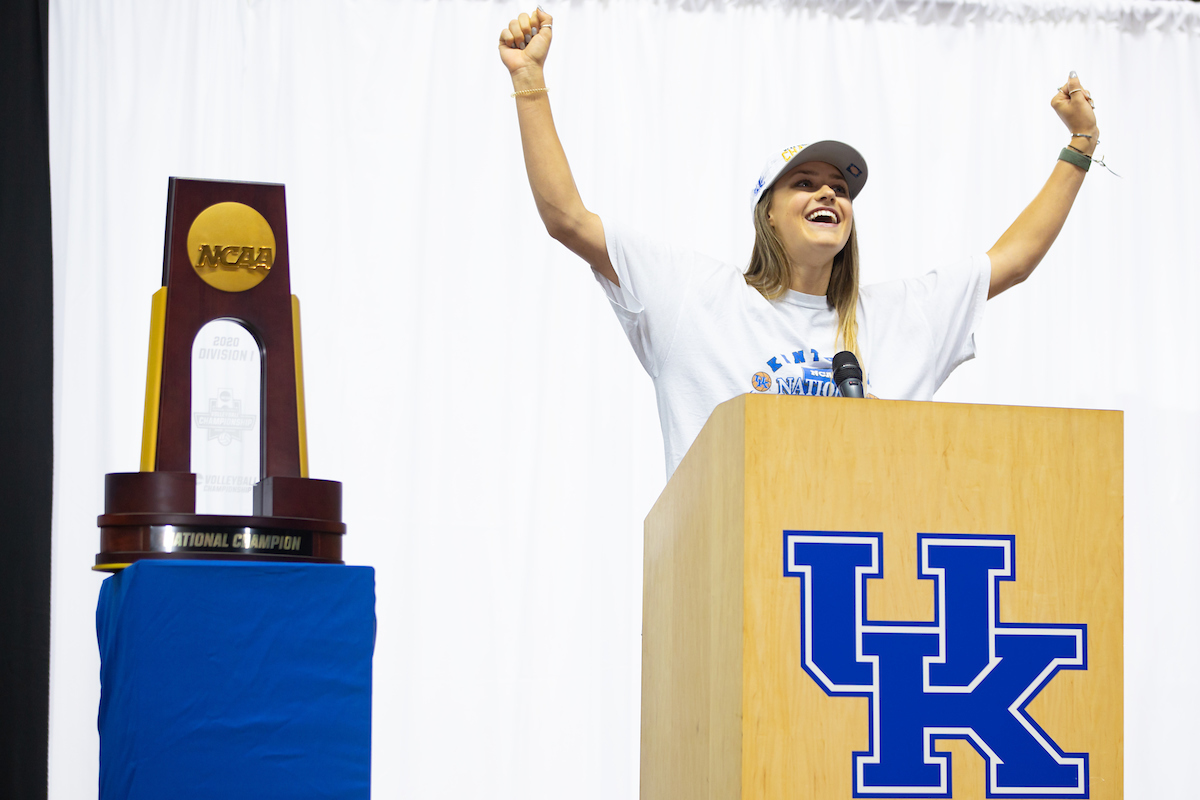 Madison Lilley.

Kentucky Volleyball returns from winning NCAA Championship

Photo by Grant Lee | UK Athletics