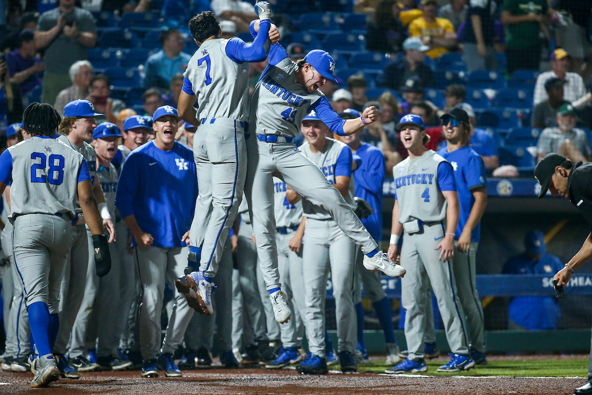 Devin Burkes. Austin Strickland.

Kentucky loses to LSU 6-11.

Photo by Sarah Caputi | UK Athletics