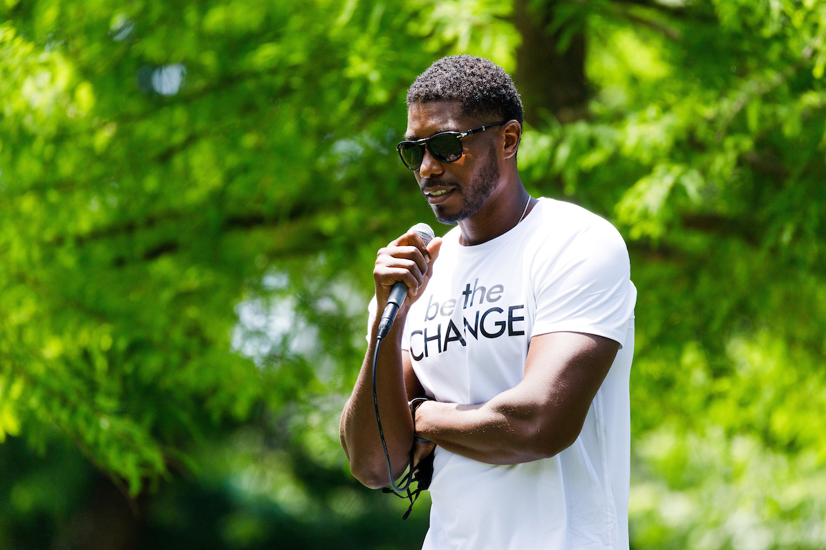 Ravi Moss.

Walk Forward Lexington.

Photo by Elliott Hess | UK Athletics