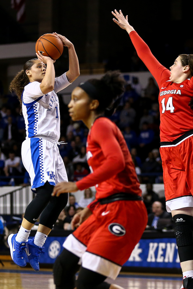 Sabrina Haines. 

Kentucky beat Georgia 88-77.

Photo by Eddie Justice | UK Athletics