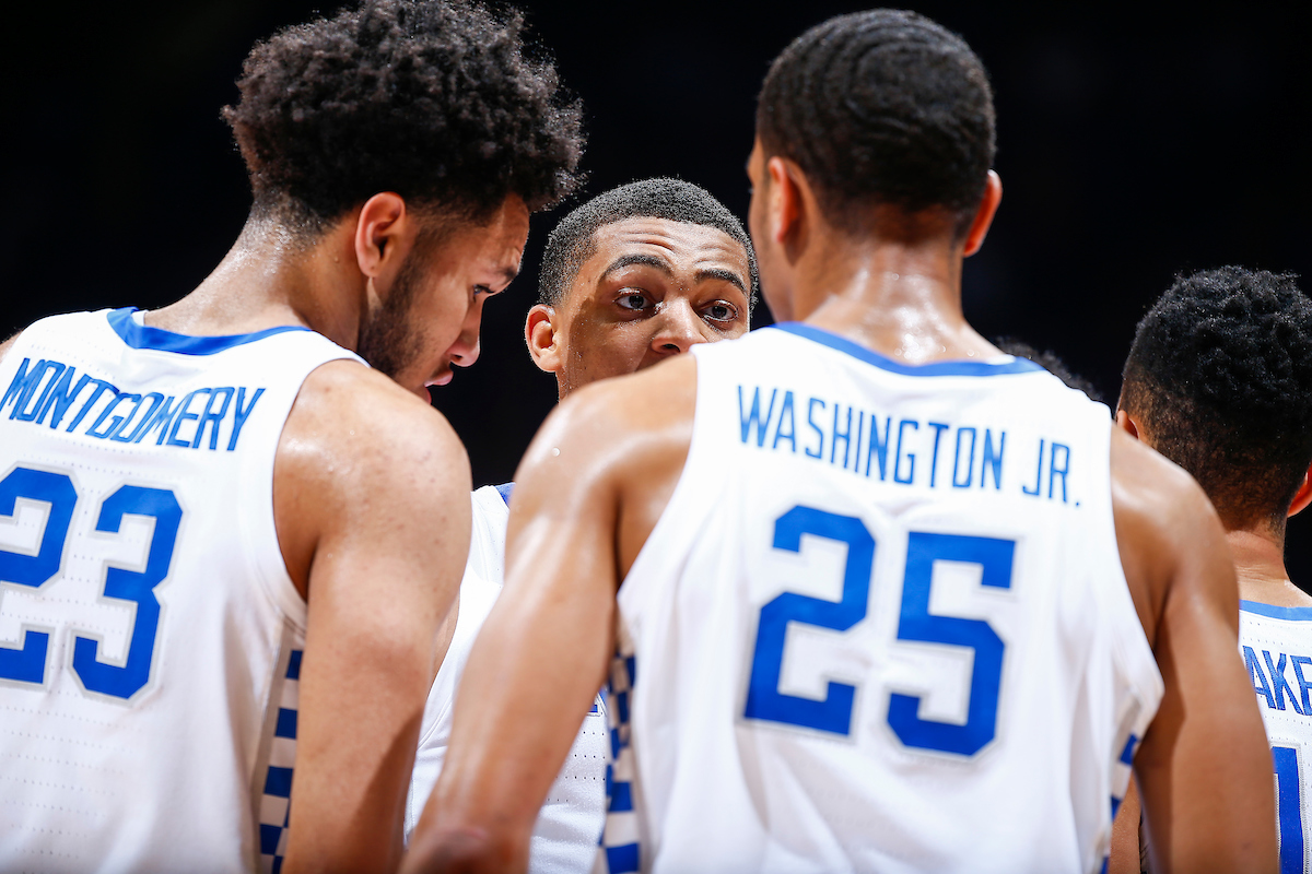 EJ Montgomery. Keldon Johnson. PJ Washington.

The University of Kentucky men's basketball team beats South Carolina 76-48.

Photo by Chet White| UK Athletics