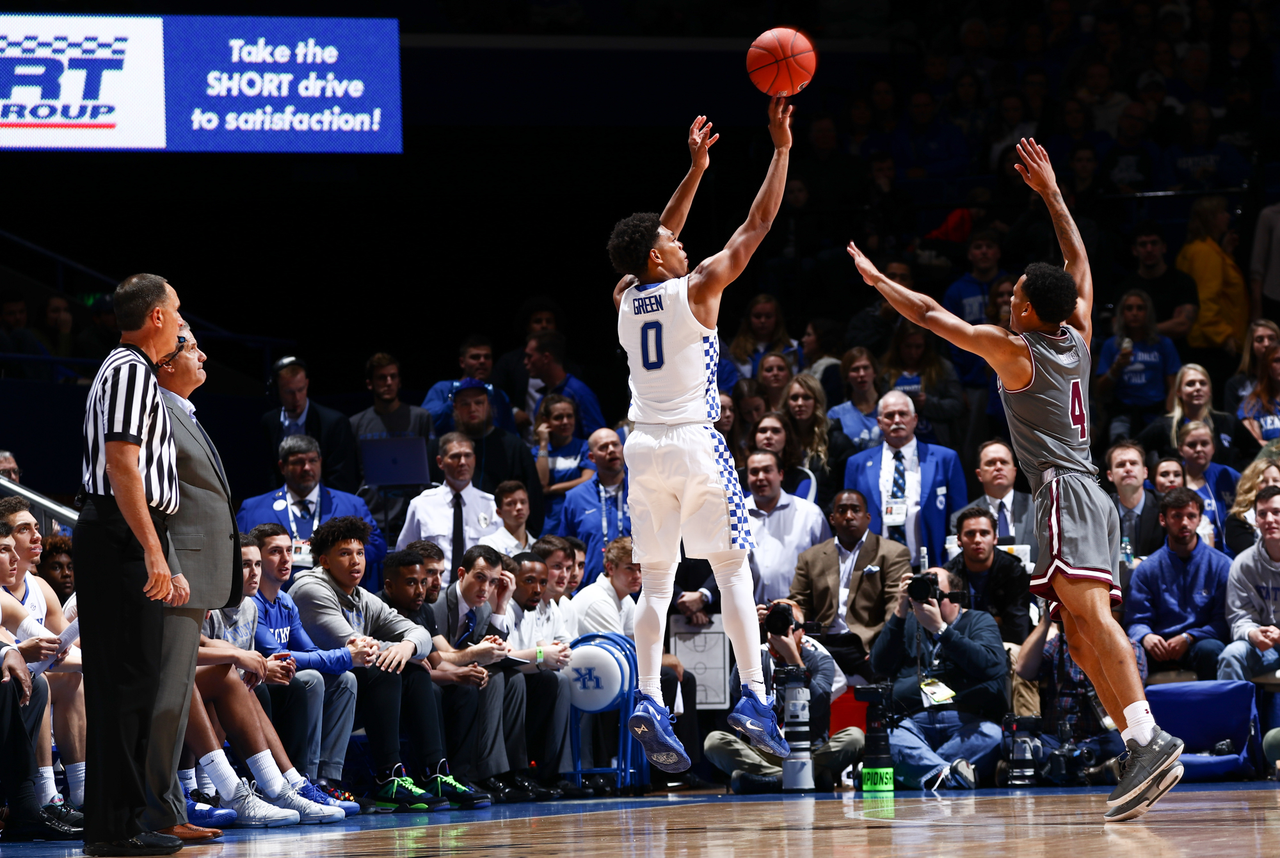 Quade Green

Men's basketball beat SIU 71-59.

Photo by Chet White | UK Athletics