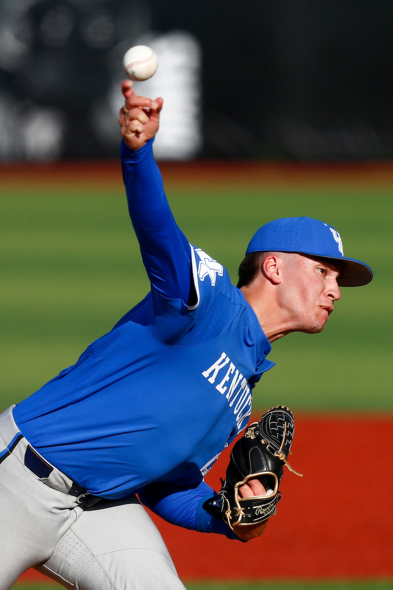 Wyatt Hudepohl. 

Kentucky falls to Louisville 4-2. 

Photo By Barry Westerman | UK Athletics