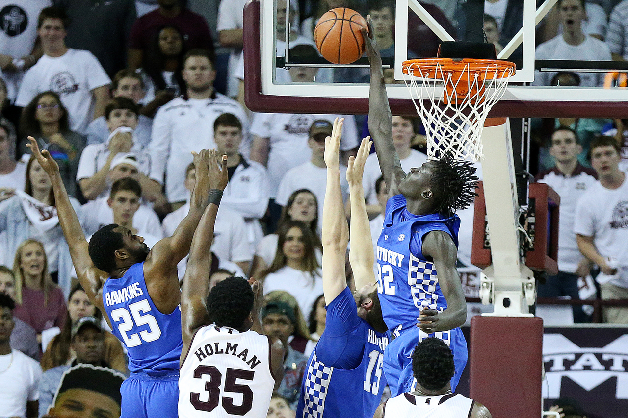 Wenyen Gabriel.

The University of Kentucky men's basketball team beat Mississippi State 88-81on Tuesday, January 17, 2017,  at Humphrey Coliseum in Starkville, MS. 

Photo by Chet White | UK Athletics