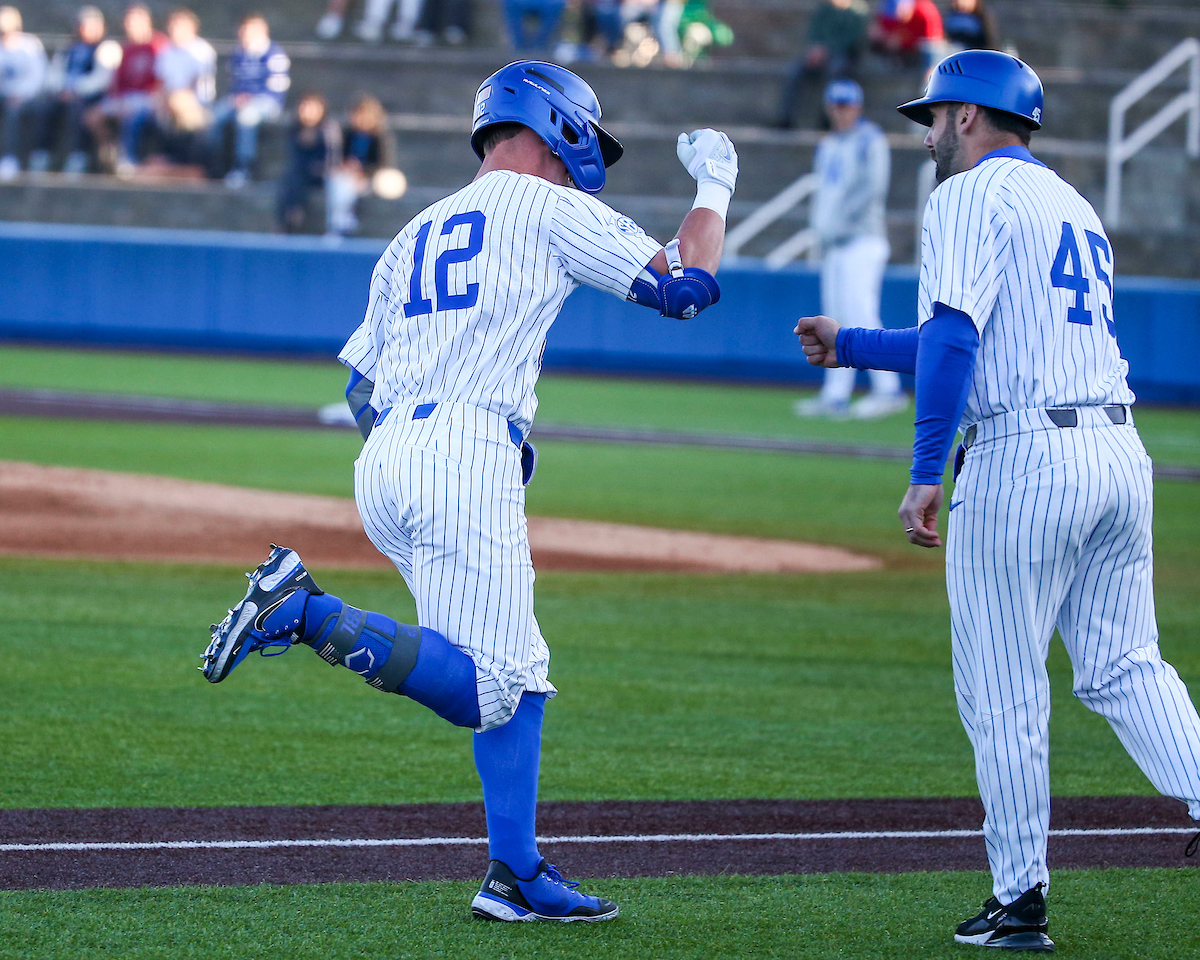 Chase Estep. Coach Nick Ammirati.

Kentucky defeats Dayton 12-1.

Photo by Sarah Caputi | UK Athletics
