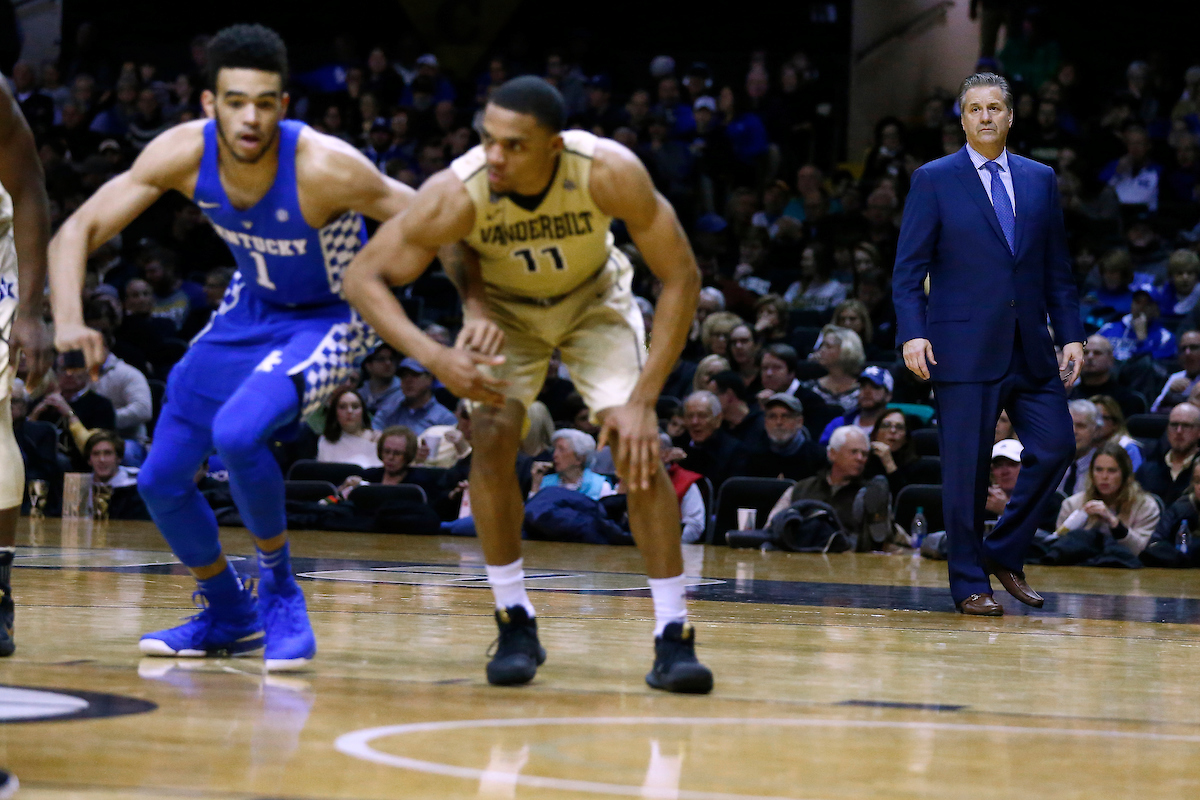 John Calipari.

The University of Kentucky men's basketball team beat Vanderbilt 74-67 at Memorial Gymnasium in Nashville, TN., on Saturday, January 13, 2018.

Photo by Chet White | UK Athletics