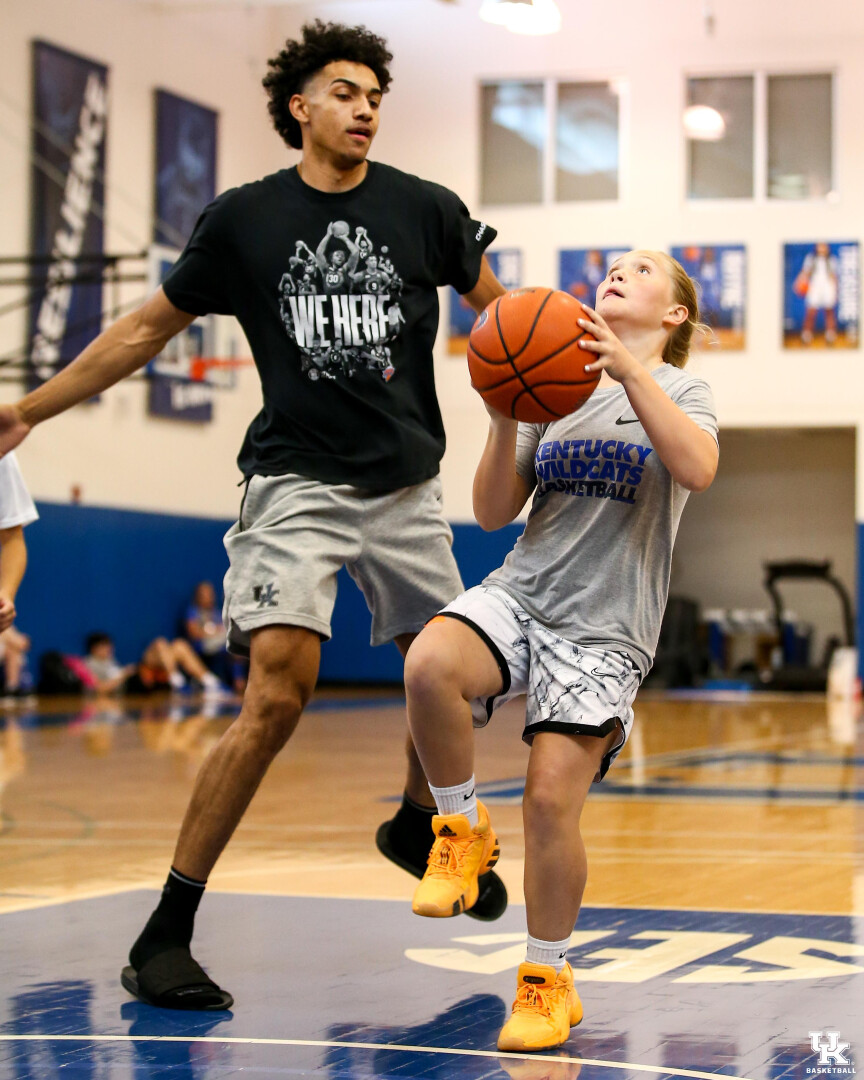 Jacob Toppin.

The 2021 Father-Daughter Kentucky men's basketball camp.

Photo by Eddie Justice | UK Athletics