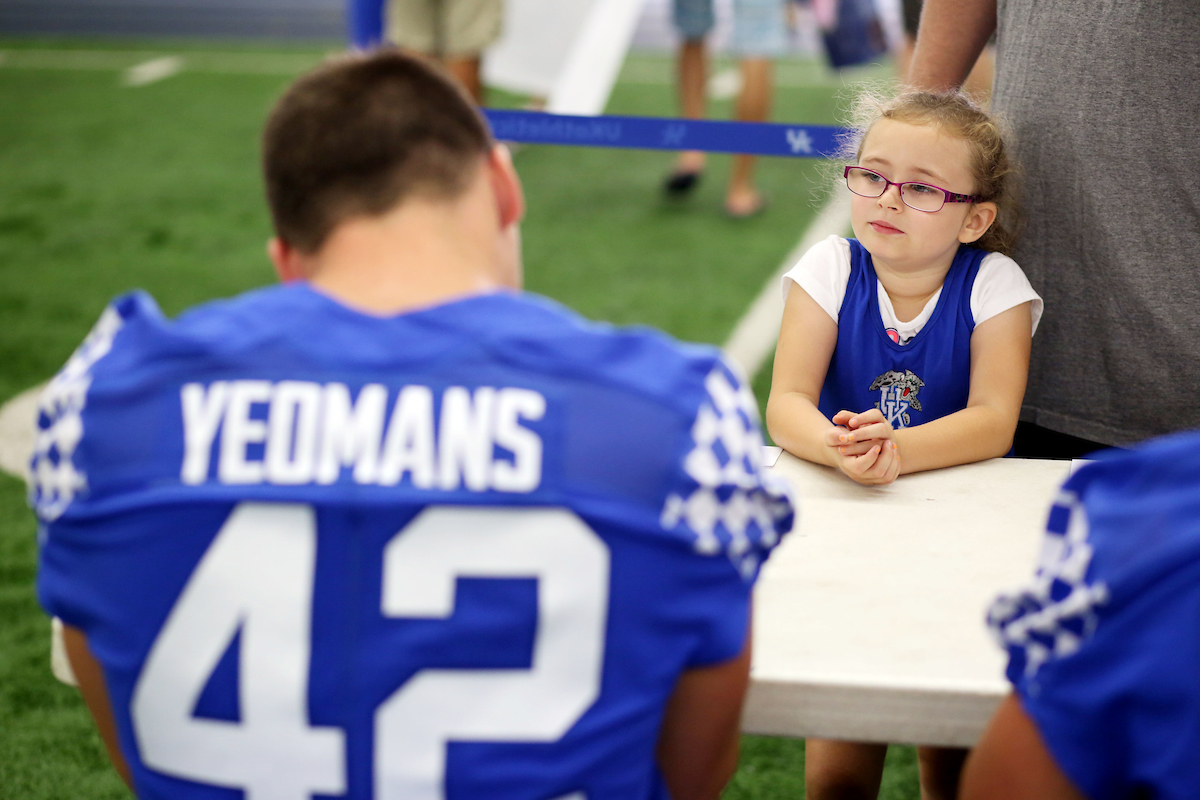 Tristan Yeomans.

The Football Team Fan Day on Saturday, August 4,  2018. 

Photo by Britney Howard | UK Athletics