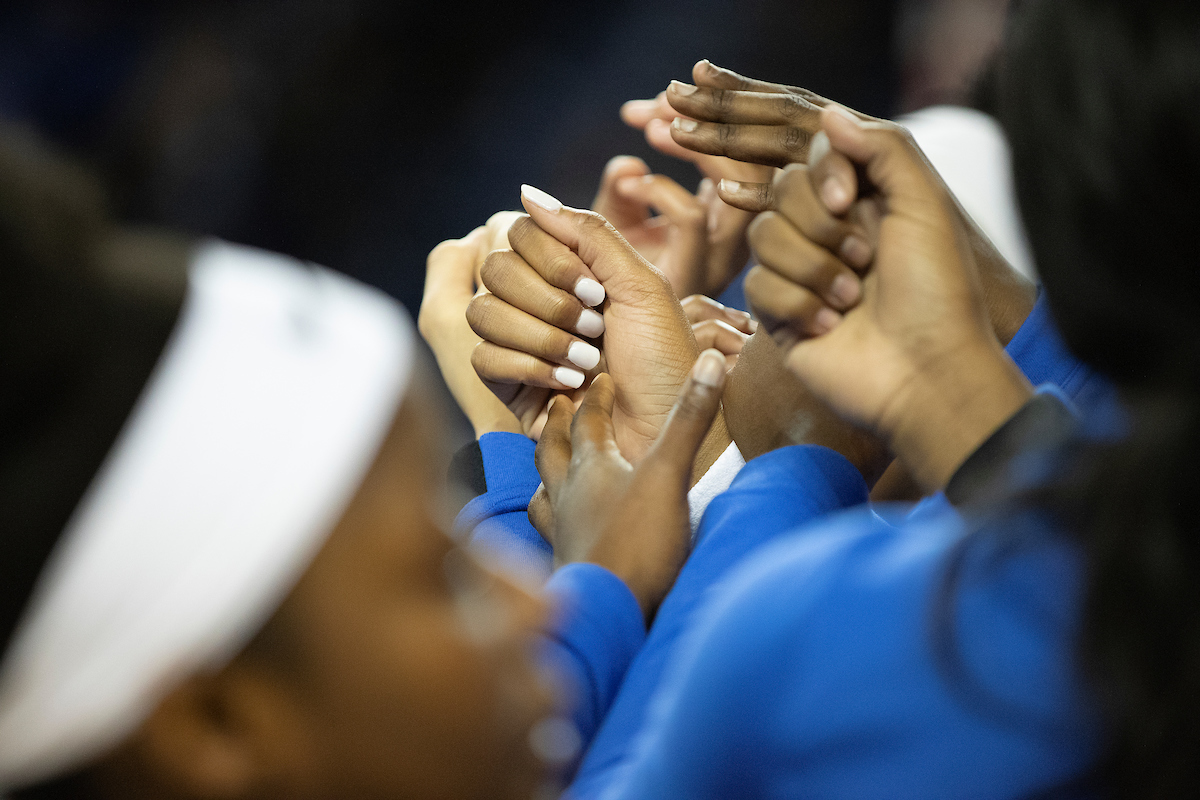 Team. Huddle.

UK women's basketball beat Southern 91-41.

Photo by Chet White | UK Athletics