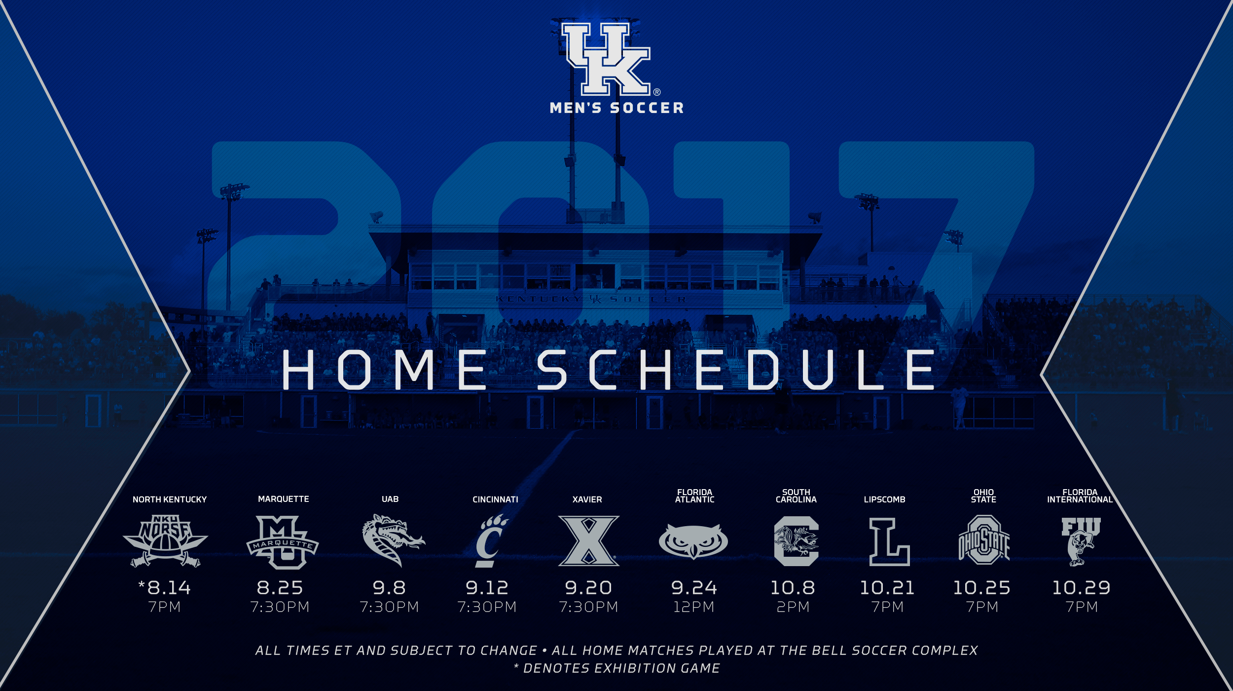 UK Men’s Soccer Unveils 2017 Schedule